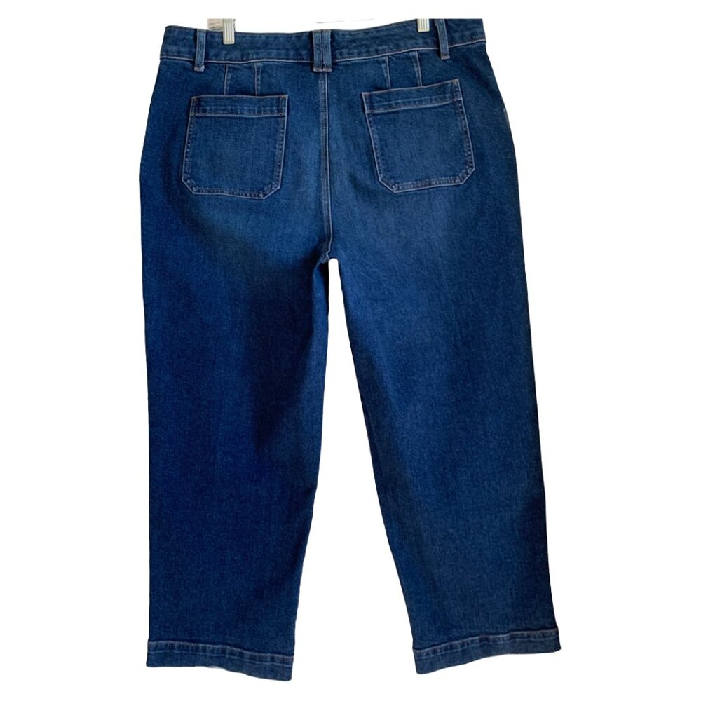 TALBOTS Womens' Darien Wash High Waist Straight Ankle Jeans Size 16 - Picture 4 of 8